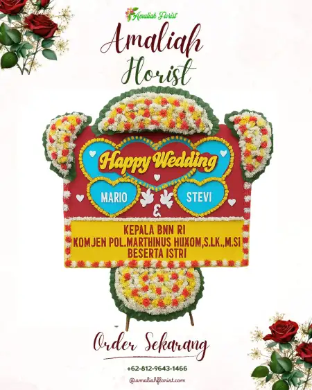 Papan Bunga Pernikahan Cermee